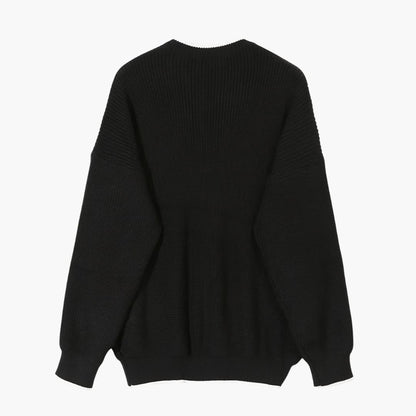 Men's Half Zip Striped Sweater with Long Sleeves