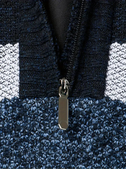 Men's Half Zip Sweater - Modern Knitted Design
