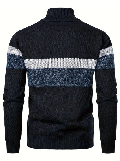 Men's Half Zip Sweater - Modern Knitted Design