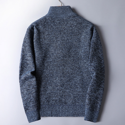 Men's Half Zip Sweater in Stylish Knit Fabric