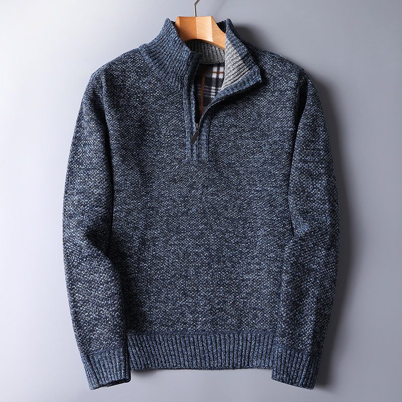 Men's Half Zip Sweater in Stylish Knit Fabric