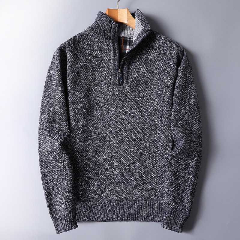 Men's Half Zip Sweater in Stylish Knit Fabric