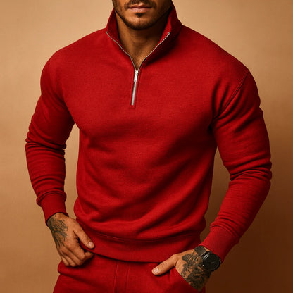 Men's Half Zip Sweater with Modern Design