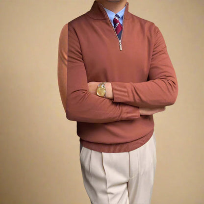Men's Half-Zip Sweater with Modern Style