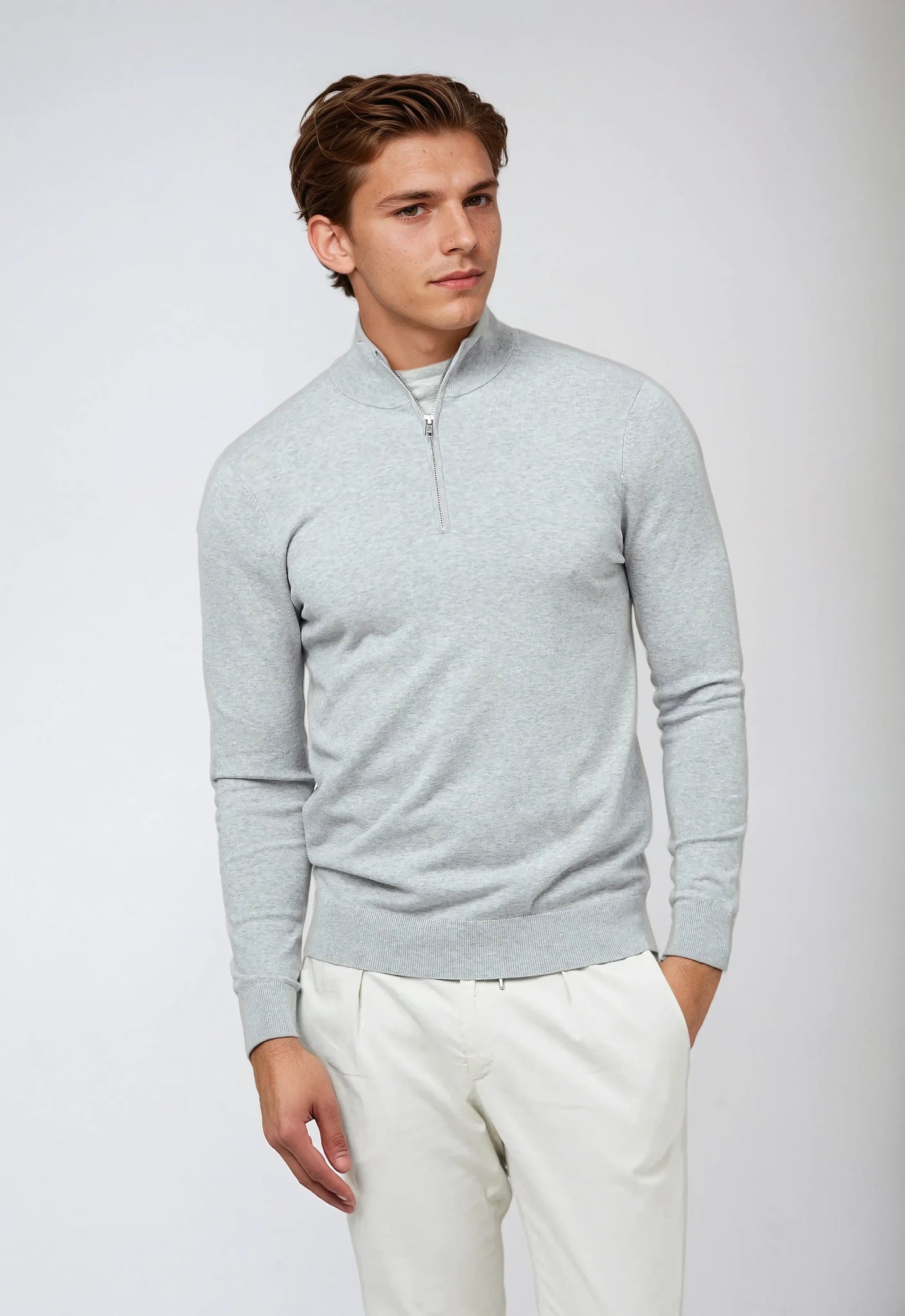 Men's Half-Zip Sweatshirt - Casual Fit Pullover Sweatshirt