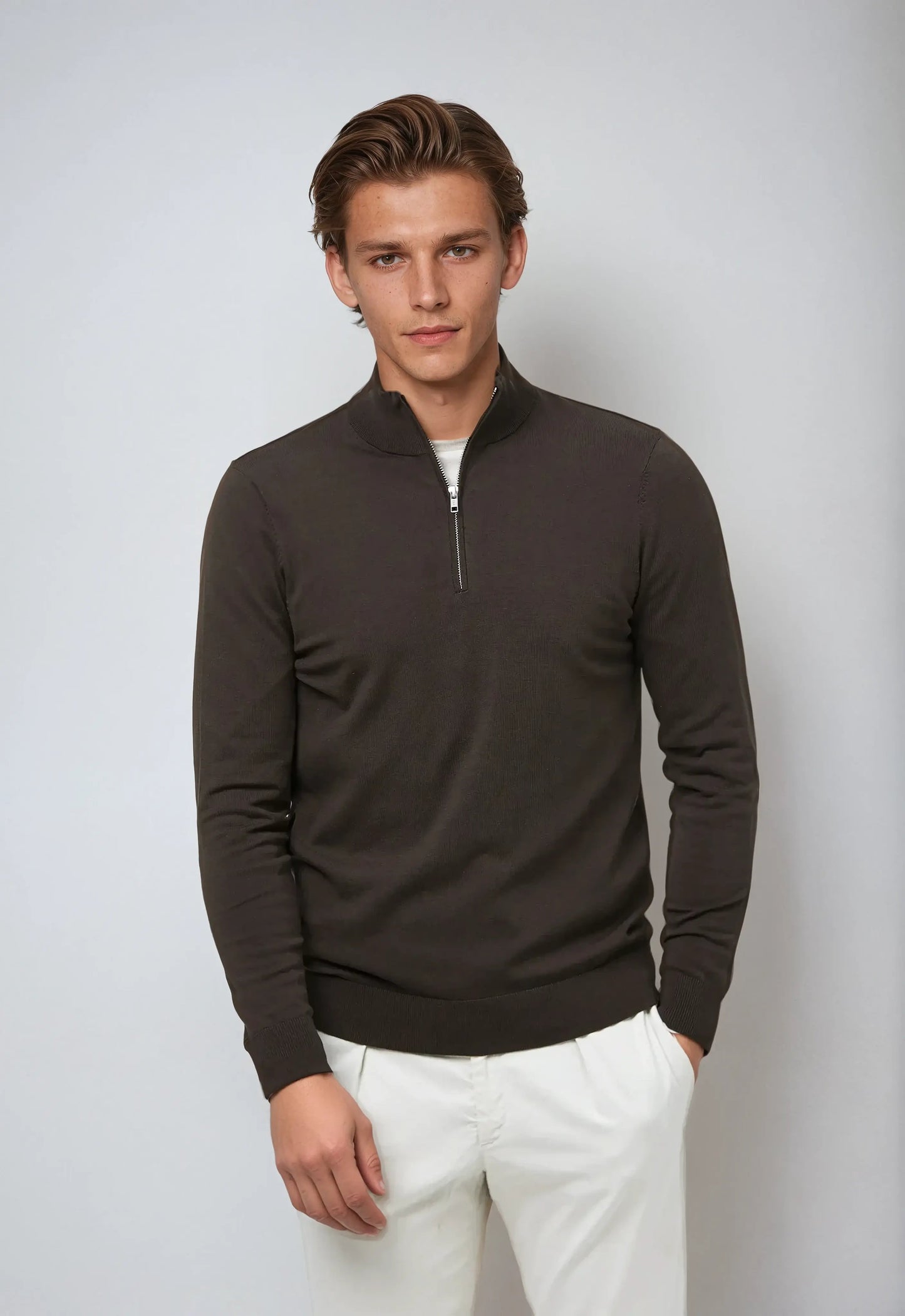 Men's Half-Zip Sweatshirt - Casual Fit Pullover Sweatshirt