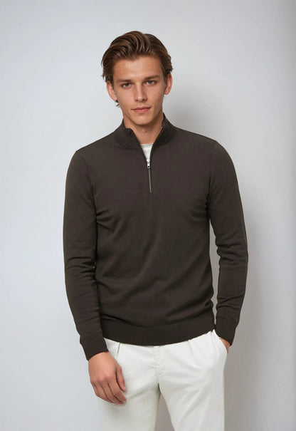 Men's Half-Zip Sweatshirt - Casual Fit Pullover Sweatshirt