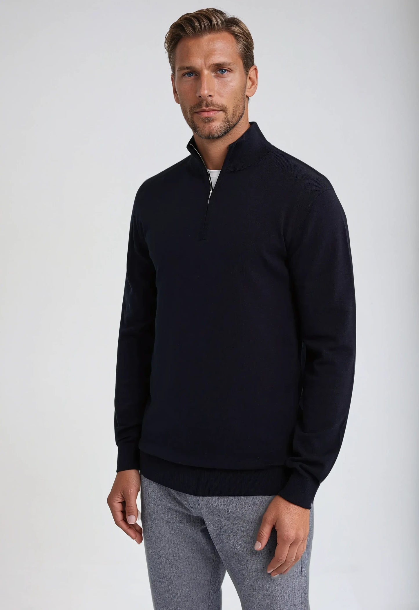 Men's Half-Zip Sweatshirt - Casual Fit Pullover Sweatshirt