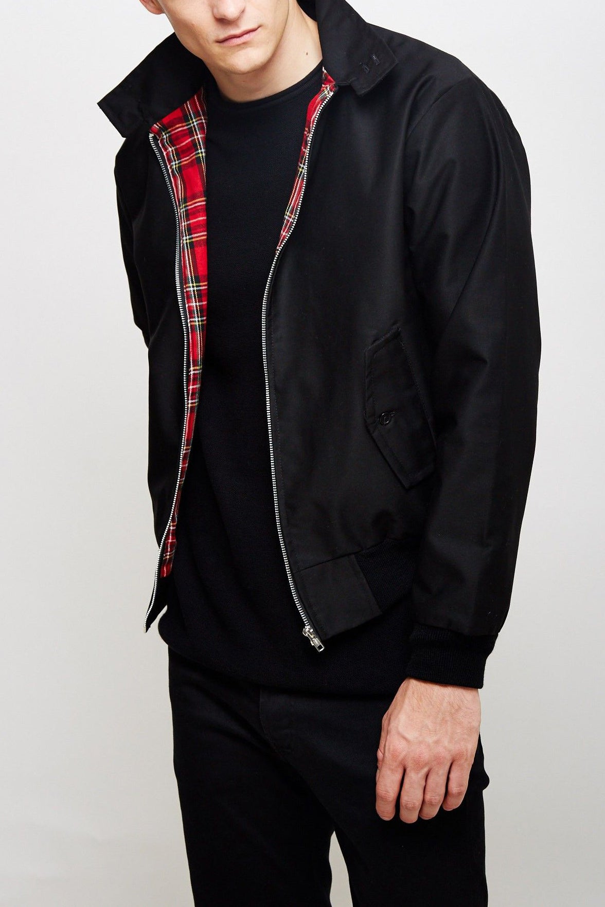 Men's Harrington Cardigan with Multi-Layer Lining