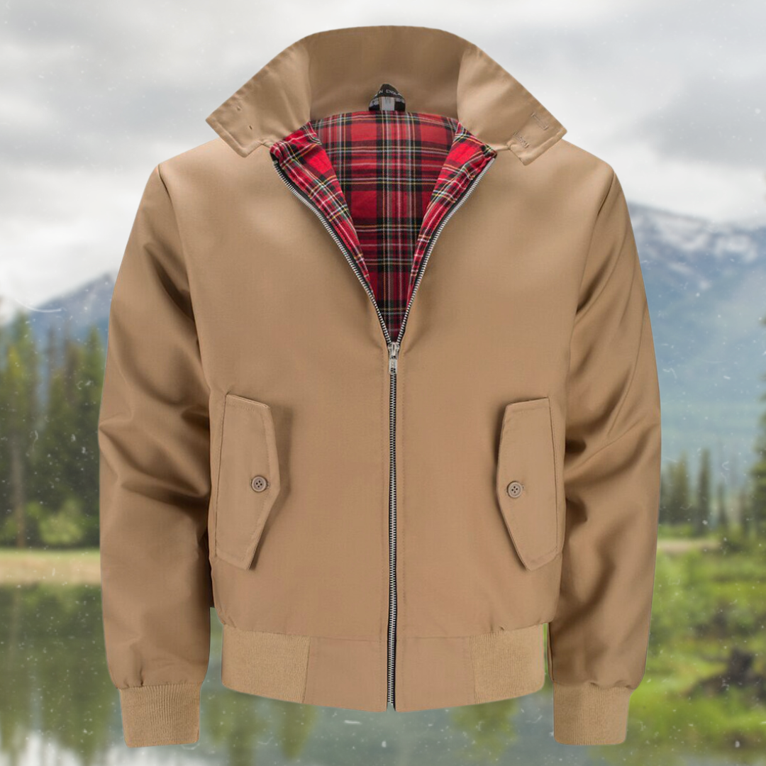 Men's Harrington Cardigan with Multi-Layer Lining