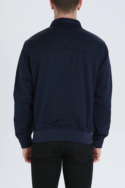 Men's Harrington Cardigan with Multi-Layer Lining