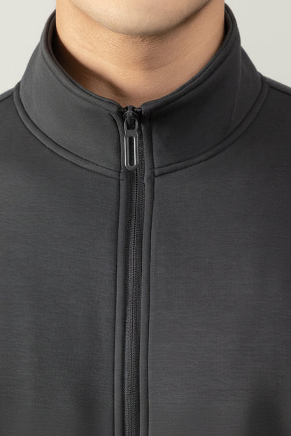 Men's Heavy Jacket with Zipper - Versatile Mid-Length Coats
