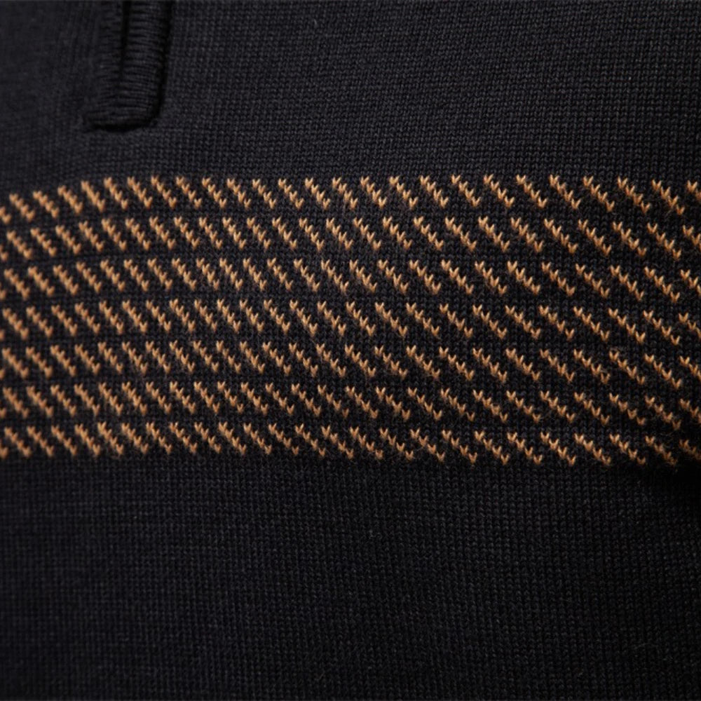 Men's Heritage Stripe Quarter-Zip Sweater