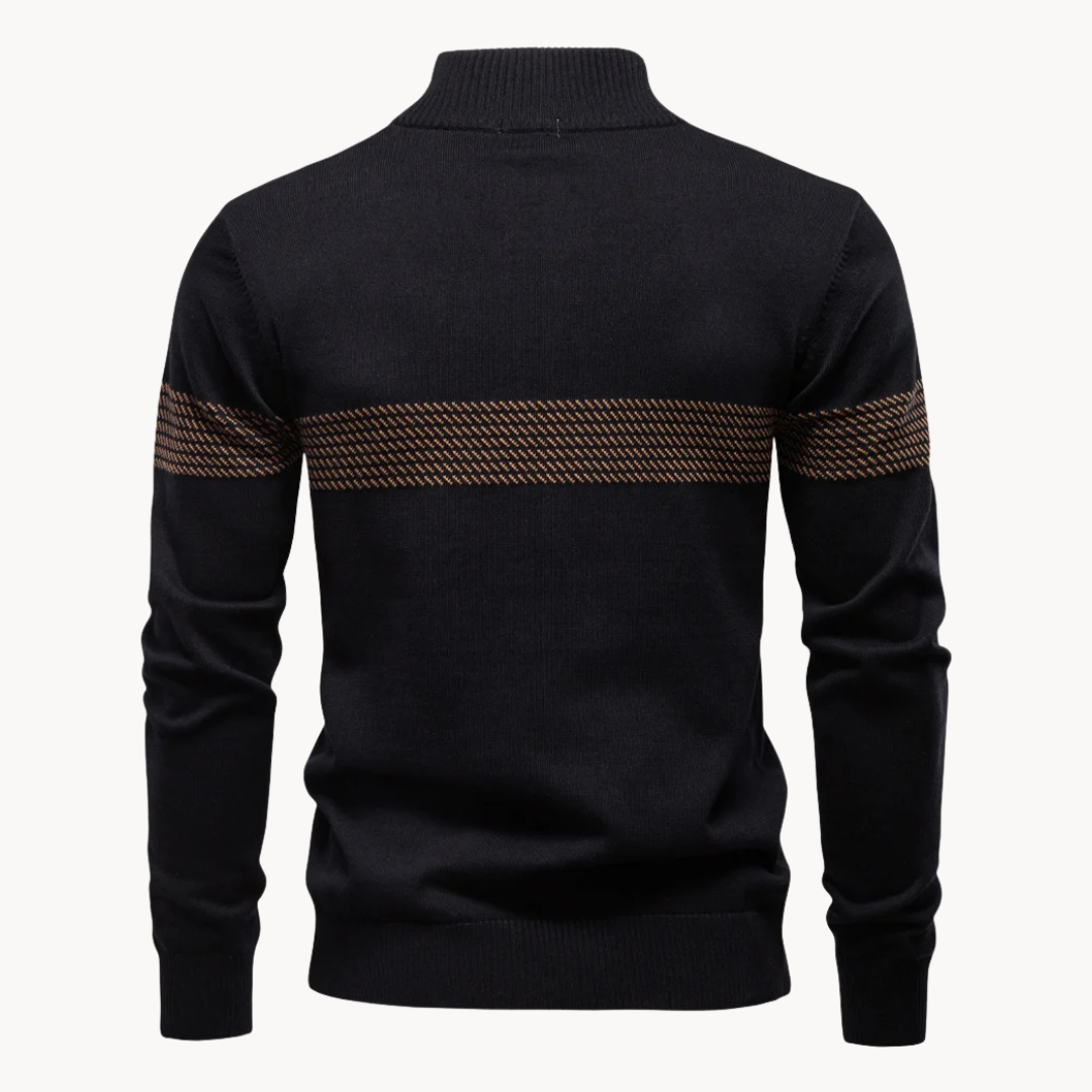Men's Heritage Stripe Quarter-Zip Sweater
