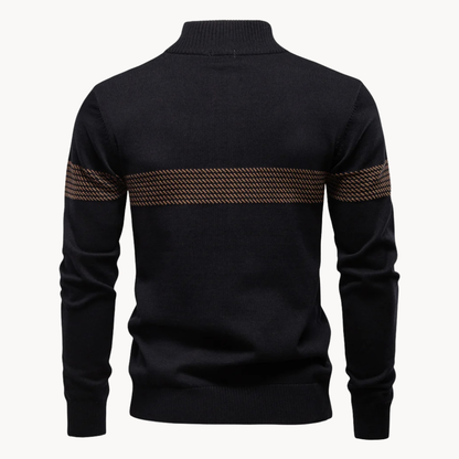 Men's Heritage Stripe Quarter-Zip Sweater