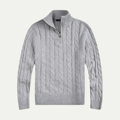 Men's High Neck Zip Sweater