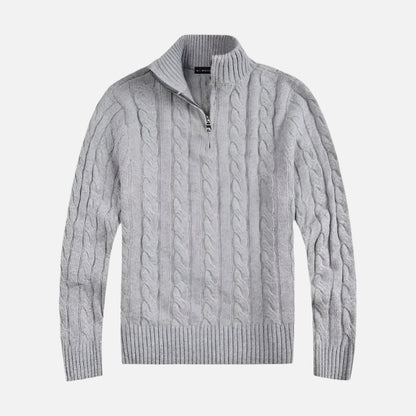 Men's High Neck Zip Sweater