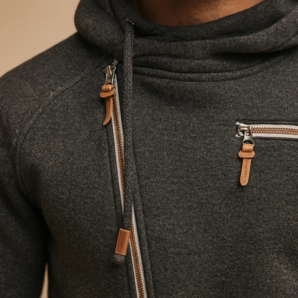 Men's Hooded Cardigan with Pockets for Casual and Semi-Formal Wear