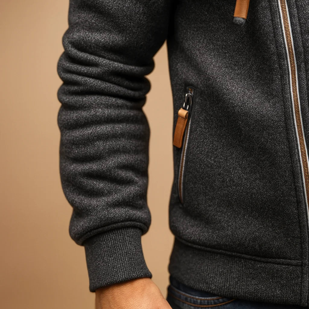 Men's Hooded Cardigan with Pockets for Casual and Semi-Formal Wear