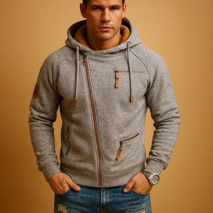 Men's Hooded Cardigan with Pockets for Casual and Semi-Formal Wear