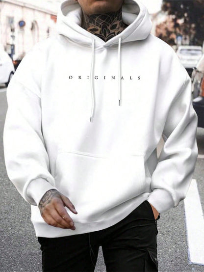 Men's Hooded Letter Print Sweatshirt