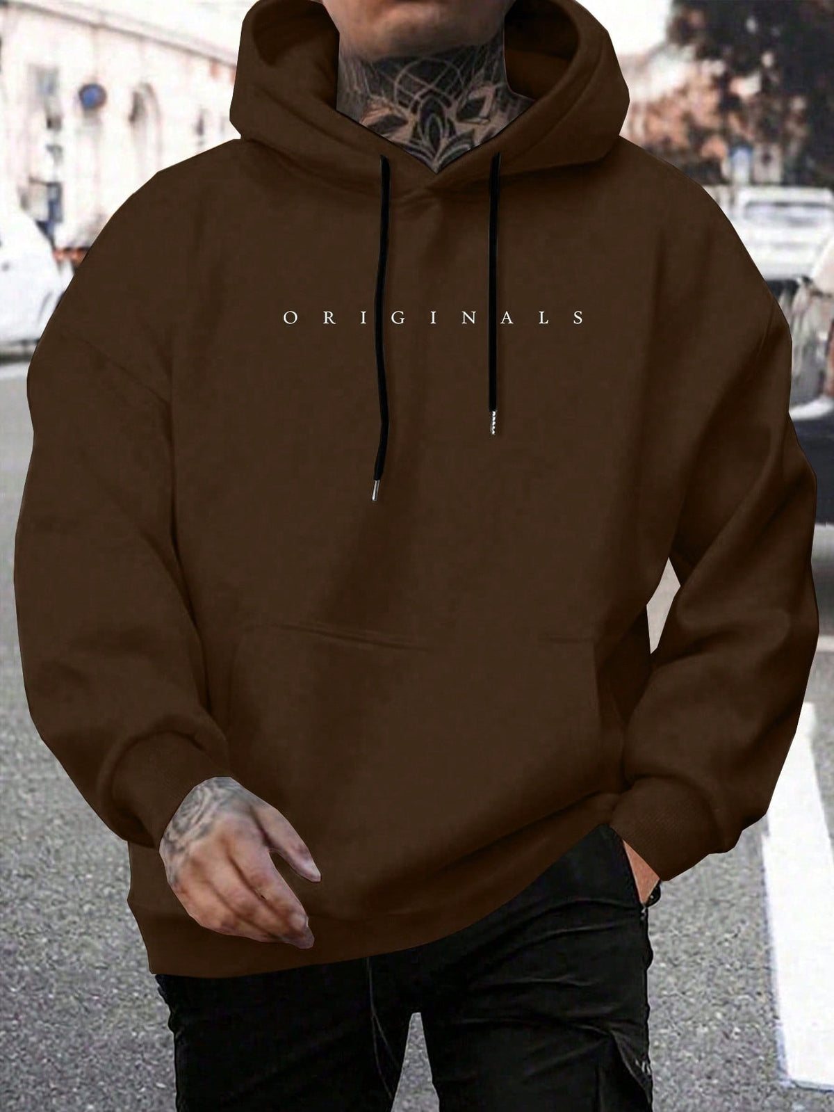 Men's Hooded Letter Print Sweatshirt