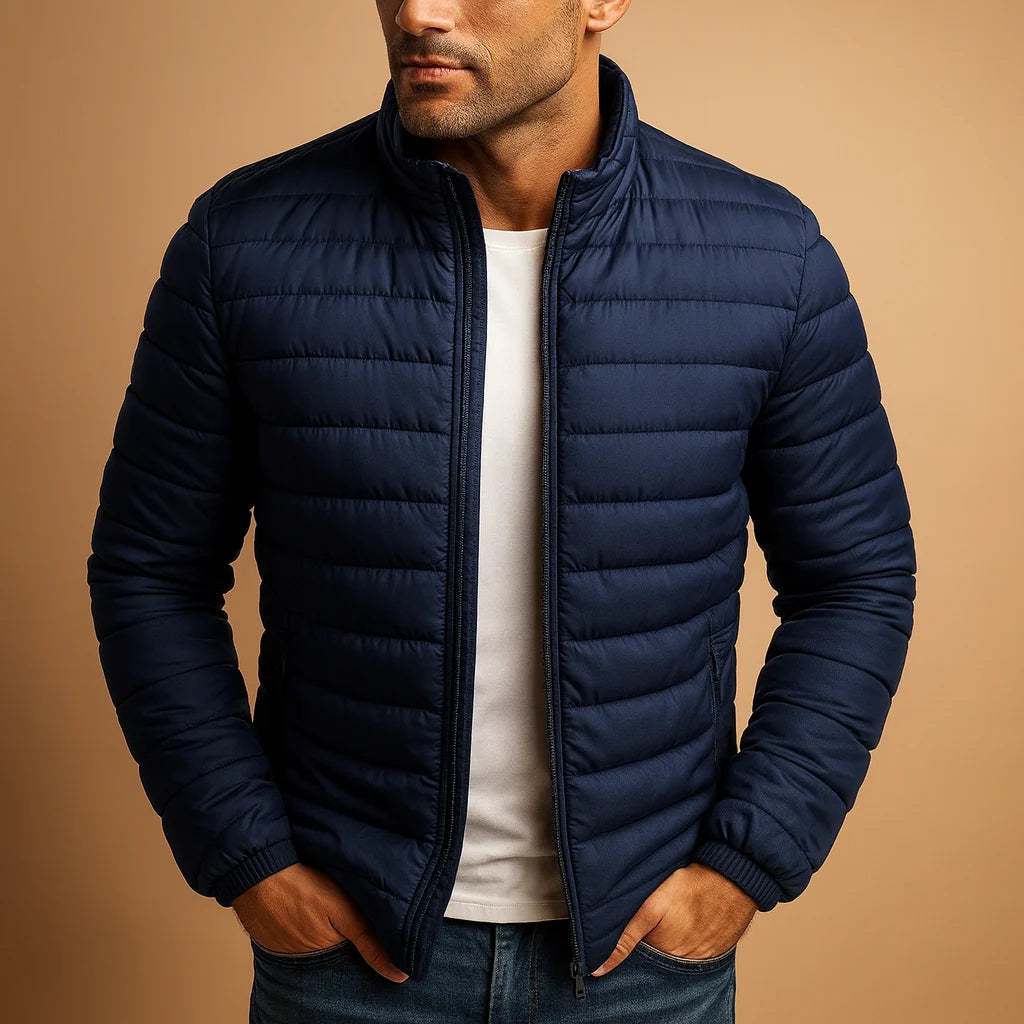 Men's Hooded Puffer Jacket - Insulated Winter Coat