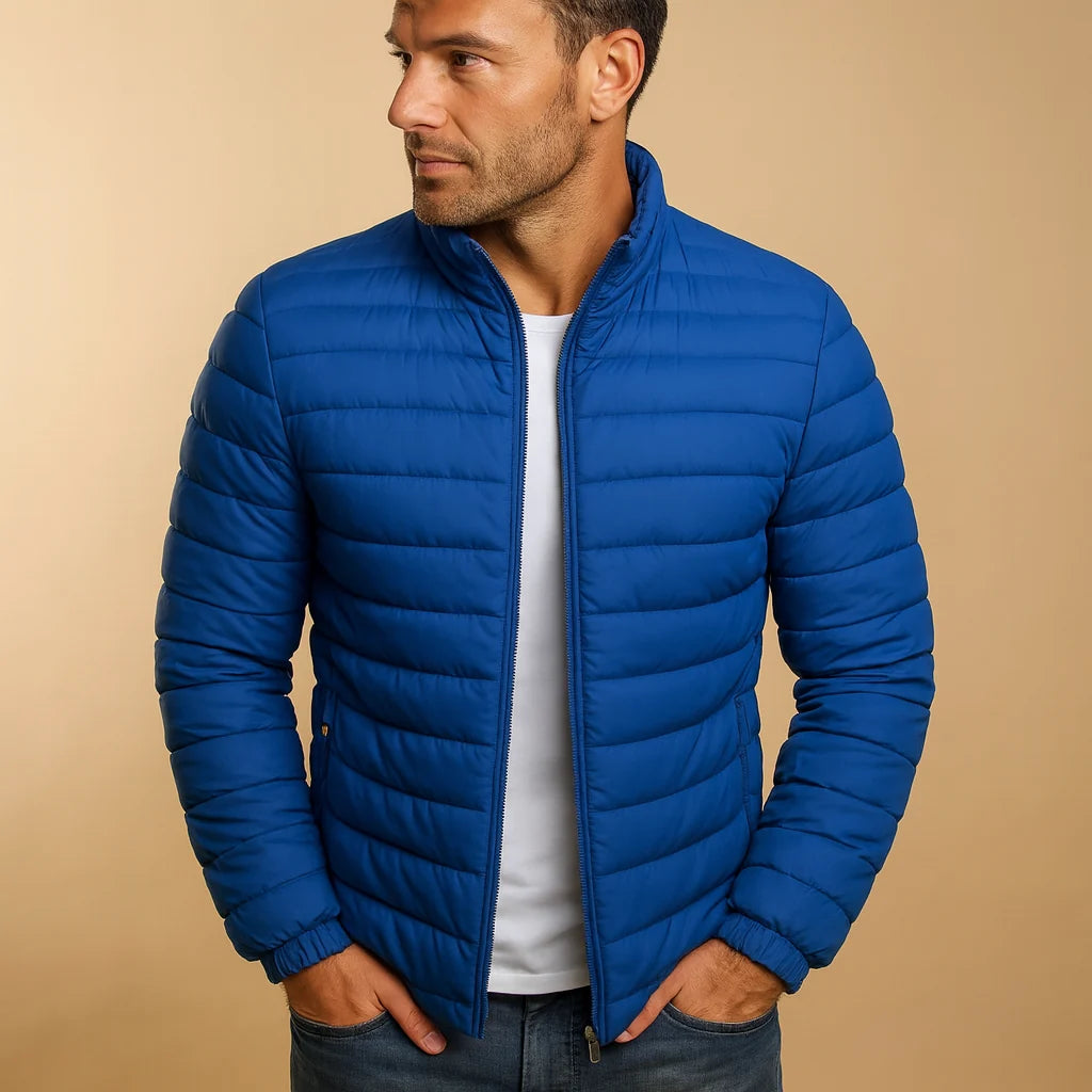 Men's Hooded Puffer Jacket - Insulated Winter Coat