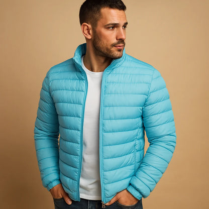 Men's Hooded Puffer Jacket - Insulated Winter Coat