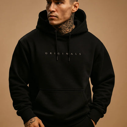 Men's Hooded Pullover Sweatshirt for Casual Comfort