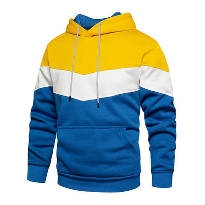 Men's Hooded Pullover with Stripes
