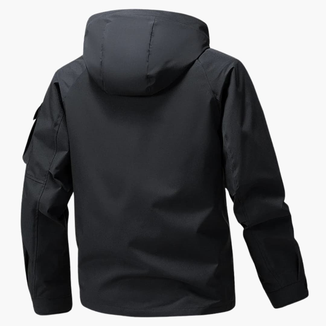 Men's Hooded Softshell Jacket with Functional Pockets