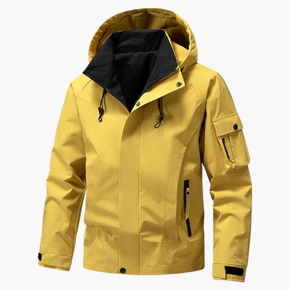 Men's Hooded Softshell Jacket with Functional Pockets