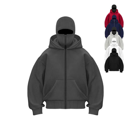 Men's Hooded Sports Sweatshirt with Balaclava