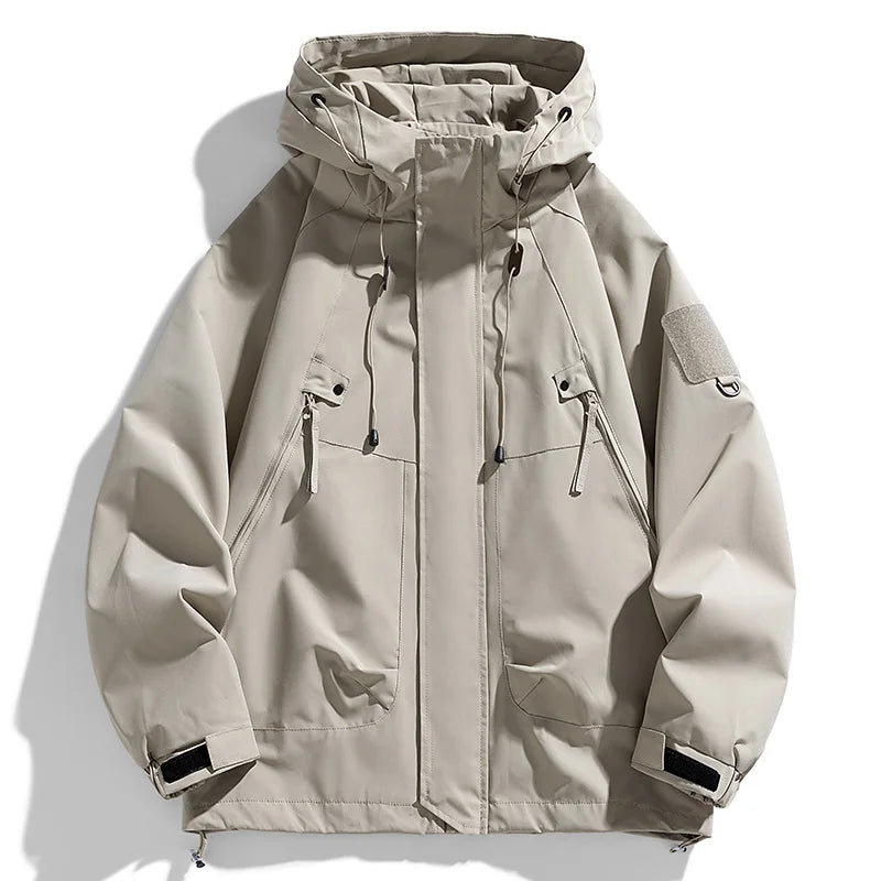 Men's Hooded Waterproof Windbreaker Jacket