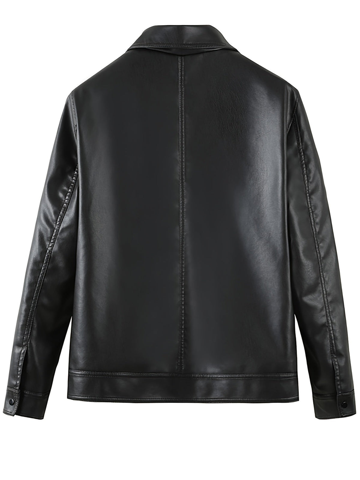 Men's Imitation Leather Zipper Jacket