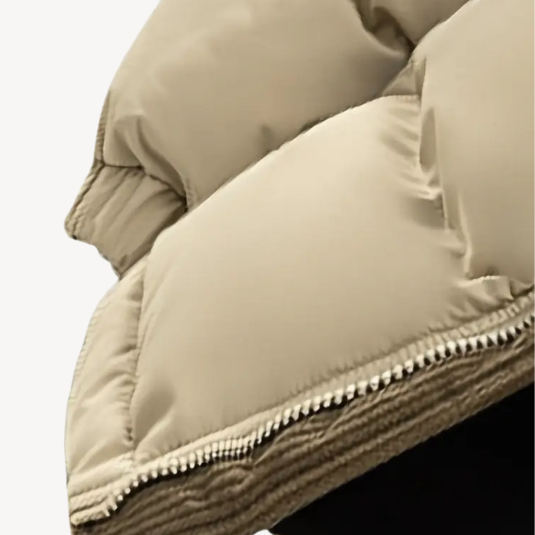 Men's Insulated Winter Jacket with Cord Hood