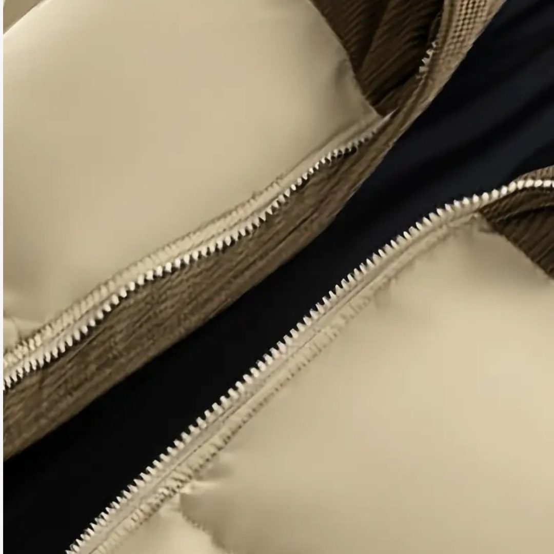 Men's Insulated Winter Jacket with Cord Hood