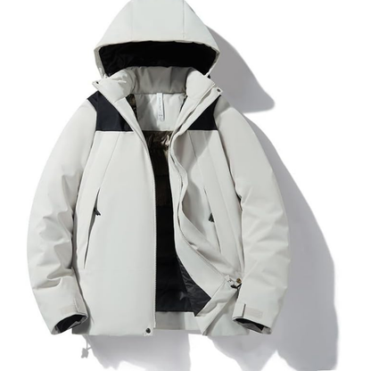 Men's Jacket with Hood and Pockets