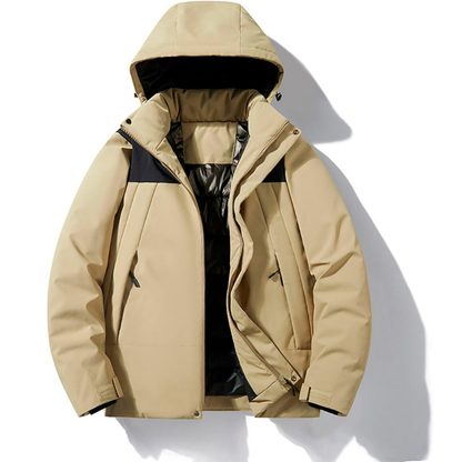 Men's Jacket with Hood and Pockets