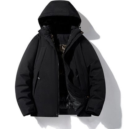 Men's Jacket with Hood and Pockets