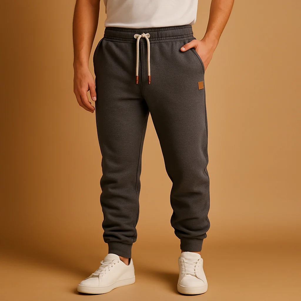 Men's Jogging Pants with Adjustable Waistband and Pockets
