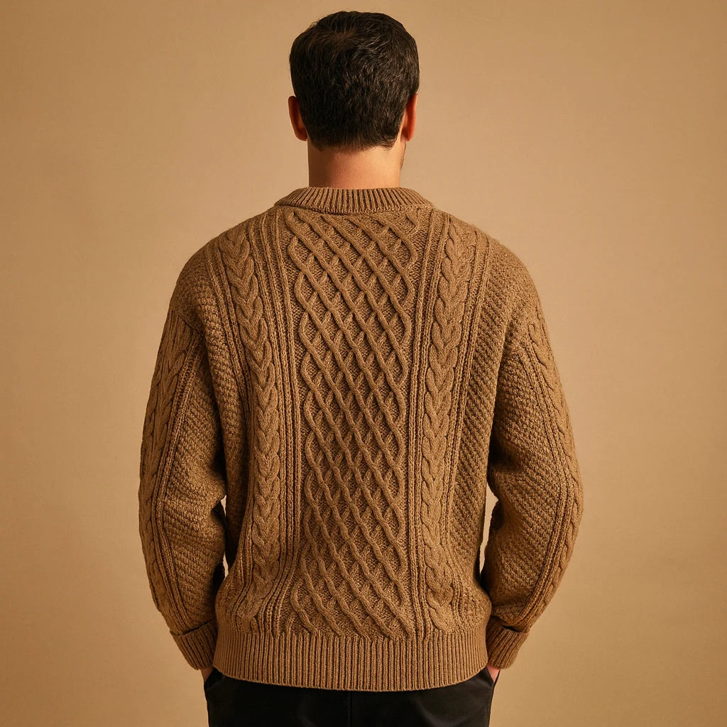 Men's Knit Crew Neck Winter Sweater