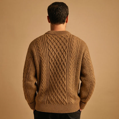 Men's Knit Crew Neck Winter Sweater