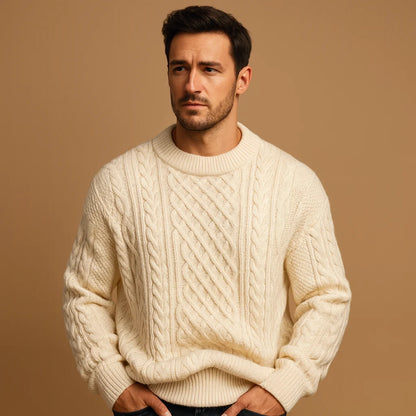 Men's Knit Crew Neck Winter Sweater