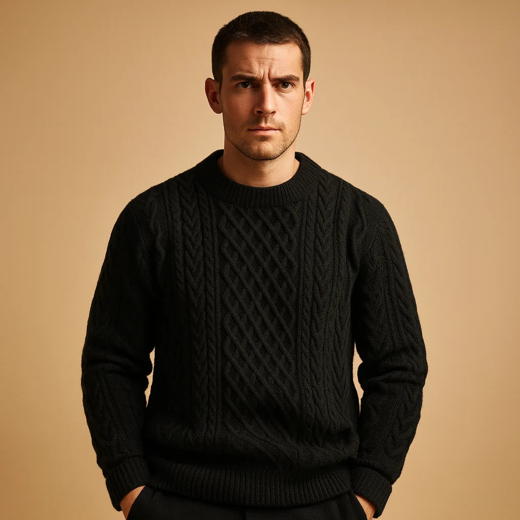 Men's Knit Crew Neck Winter Sweater