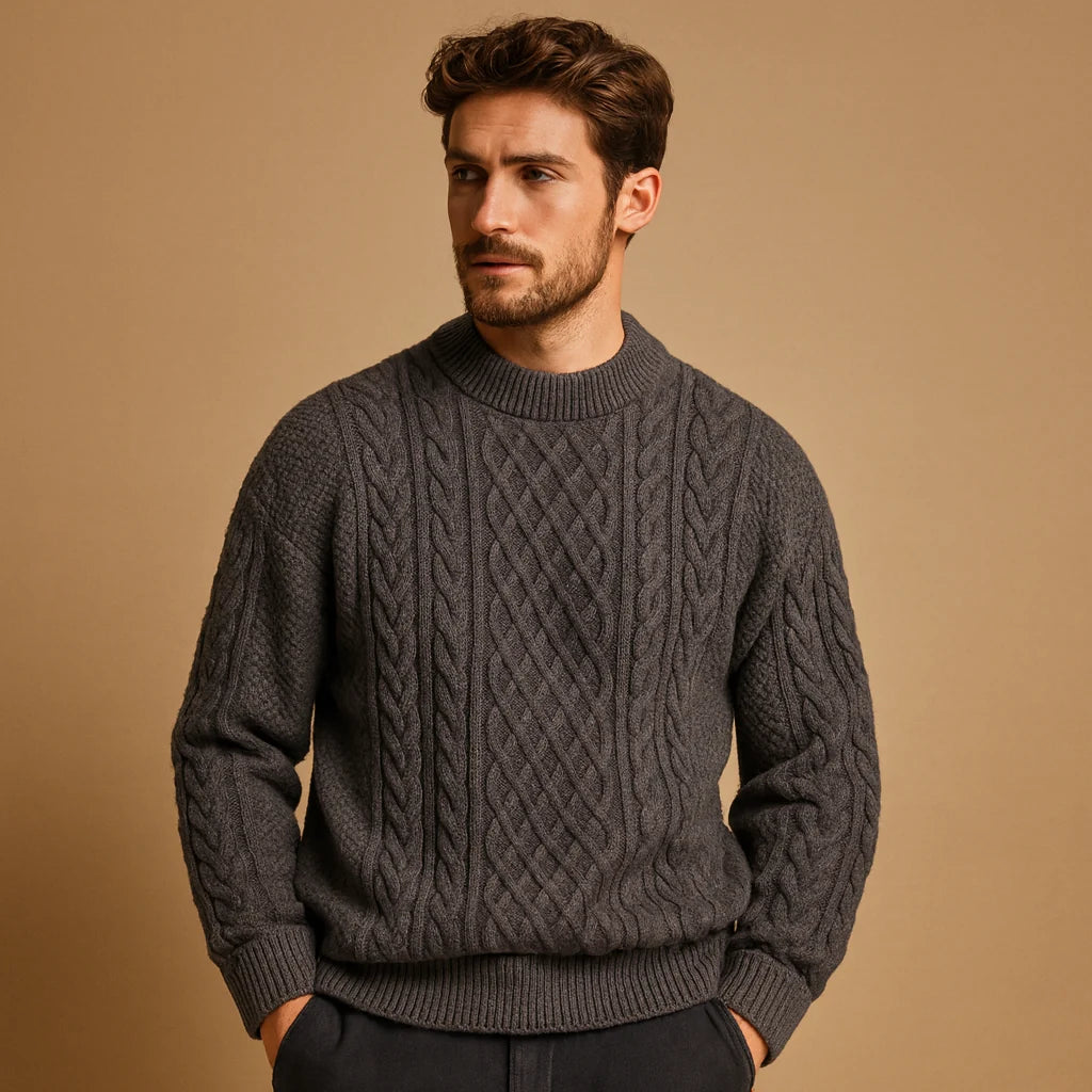 Men's Knit Crew Neck Winter Sweater