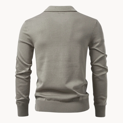 Men's Knit Polo Shirt with Tailored Fit