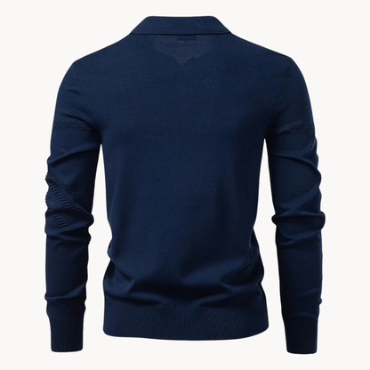 Men's Knit Polo Shirt with Tailored Fit