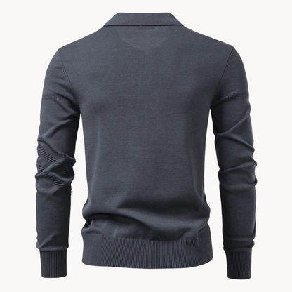 Men's Knit Polo Shirt with Tailored Fit